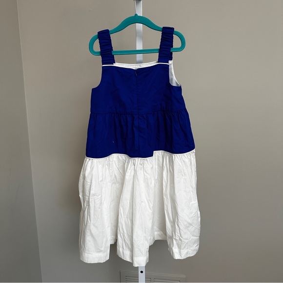 THE MIDDLE DAUGHTER Kids Strap Line Sundress, Aegean Blue & Sea Salt size 7-8 - Picture 4 of 5